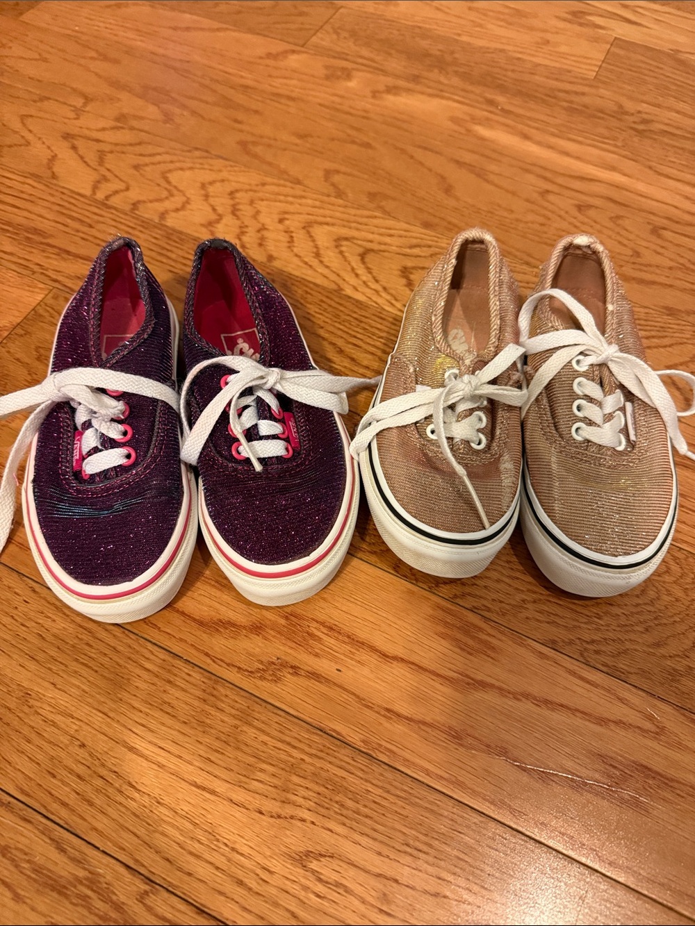 Vans Glitter Low-Top Sneakers in Purple and Gold